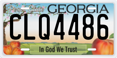 GA license plate CLQ4486