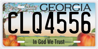GA license plate CLQ4556
