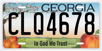 GA license plate CLQ4678