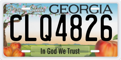 GA license plate CLQ4826