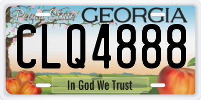GA license plate CLQ4888