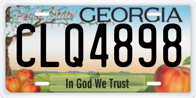 GA license plate CLQ4898