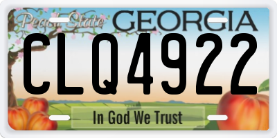 GA license plate CLQ4922