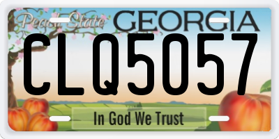 GA license plate CLQ5057