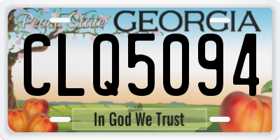 GA license plate CLQ5094