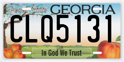 GA license plate CLQ5131