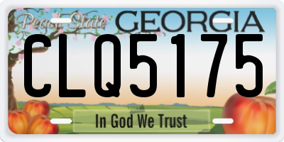 GA license plate CLQ5175