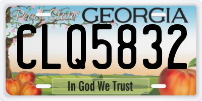 GA license plate CLQ5832