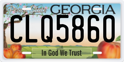 GA license plate CLQ5860