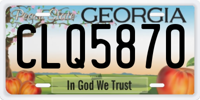 GA license plate CLQ5870