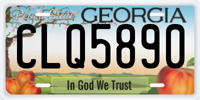 GA license plate CLQ5890