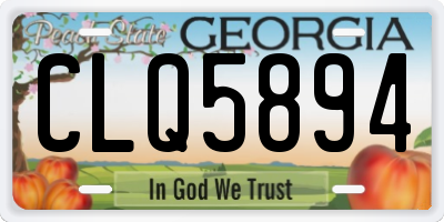 GA license plate CLQ5894