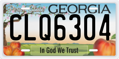 GA license plate CLQ6304