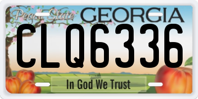 GA license plate CLQ6336