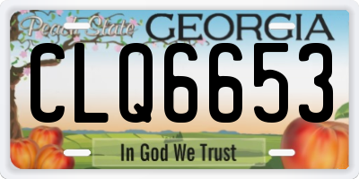 GA license plate CLQ6653