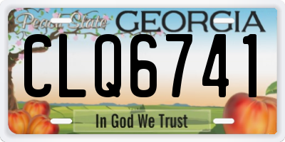 GA license plate CLQ6741