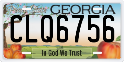 GA license plate CLQ6756
