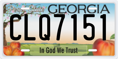 GA license plate CLQ7151