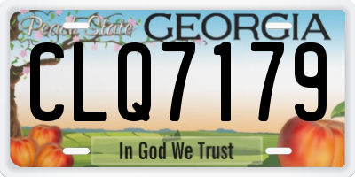 GA license plate CLQ7179