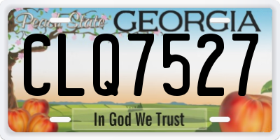 GA license plate CLQ7527