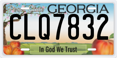 GA license plate CLQ7832