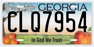 GA license plate CLQ7954