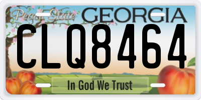 GA license plate CLQ8464