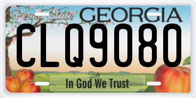 GA license plate CLQ9080
