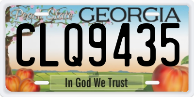 GA license plate CLQ9435