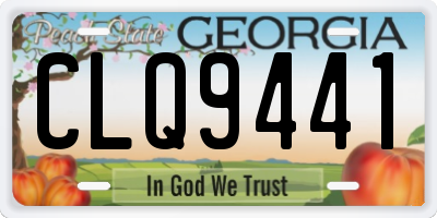 GA license plate CLQ9441