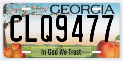 GA license plate CLQ9477