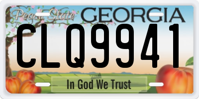 GA license plate CLQ9941