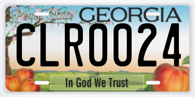 GA license plate CLR0024