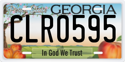GA license plate CLR0595