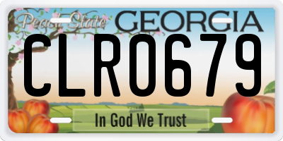 GA license plate CLR0679