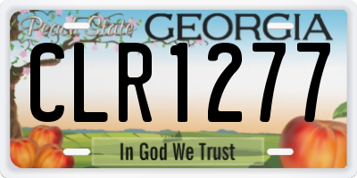 GA license plate CLR1277
