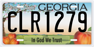 GA license plate CLR1279