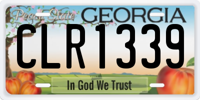 GA license plate CLR1339