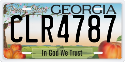 GA license plate CLR4787