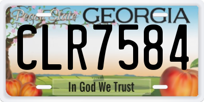 GA license plate CLR7584