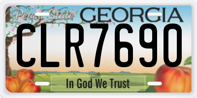 GA license plate CLR7690