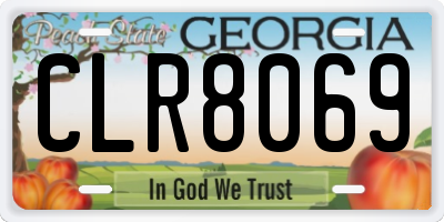 GA license plate CLR8069