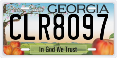GA license plate CLR8097