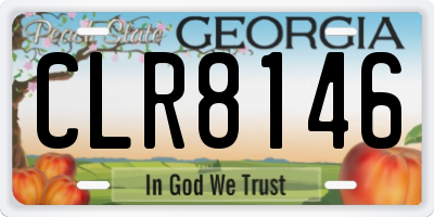 GA license plate CLR8146