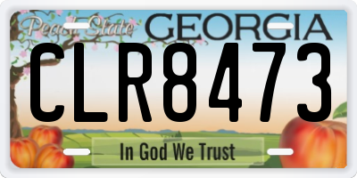 GA license plate CLR8473