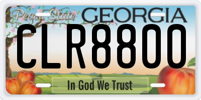 GA license plate CLR8800