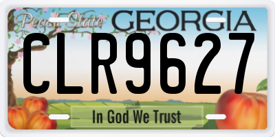 GA license plate CLR9627