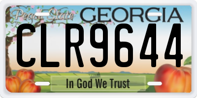 GA license plate CLR9644