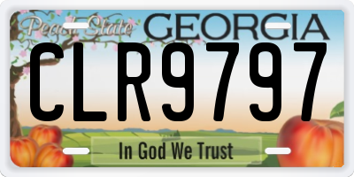 GA license plate CLR9797