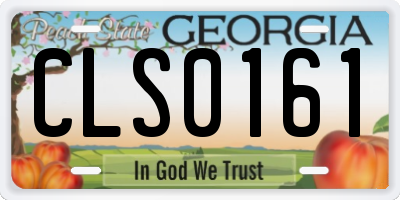 GA license plate CLS0161